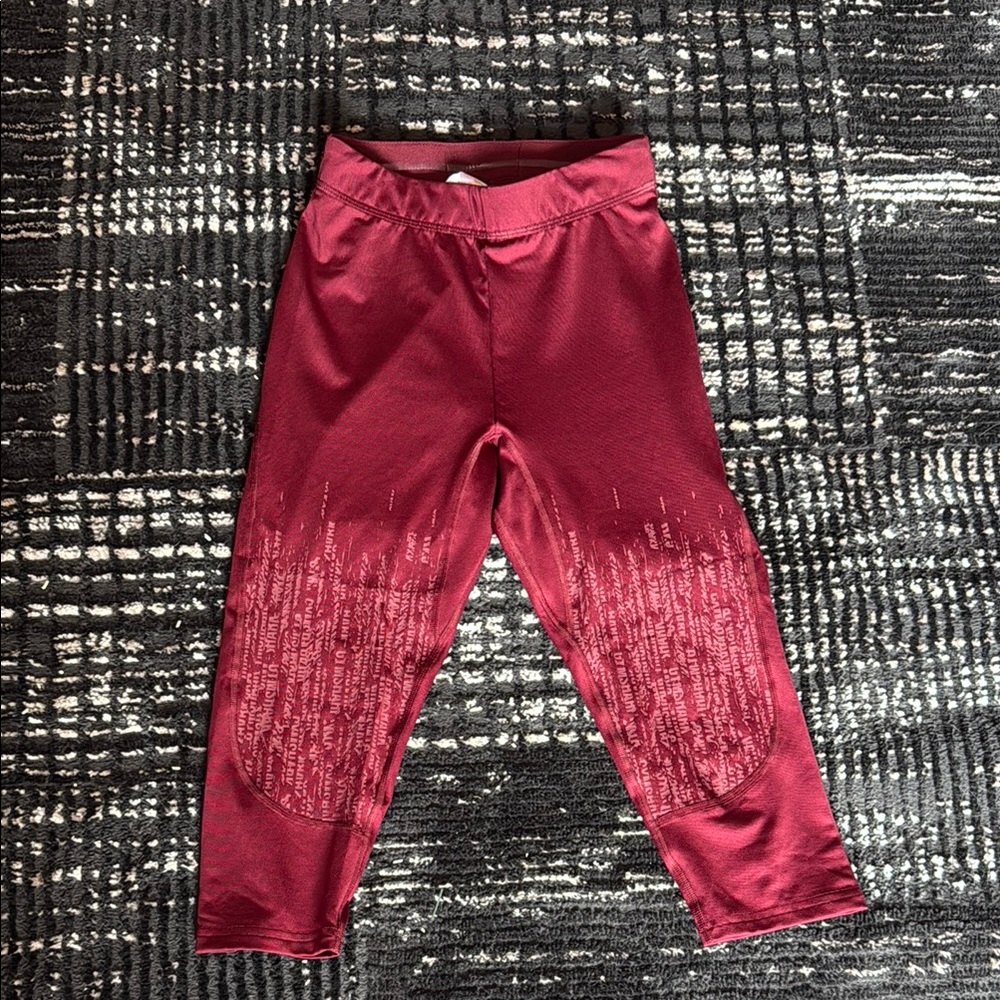 Gymshark Red Capri Leggings with Gradient Design